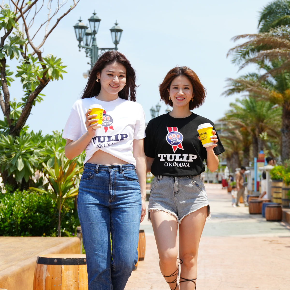 ひまわり sukalaリボンフラワープリント ブラトップ☆Tシャツ SUKALA】フラワーガーデンプリントクロスロゴブラトップ(XS・S・M・L